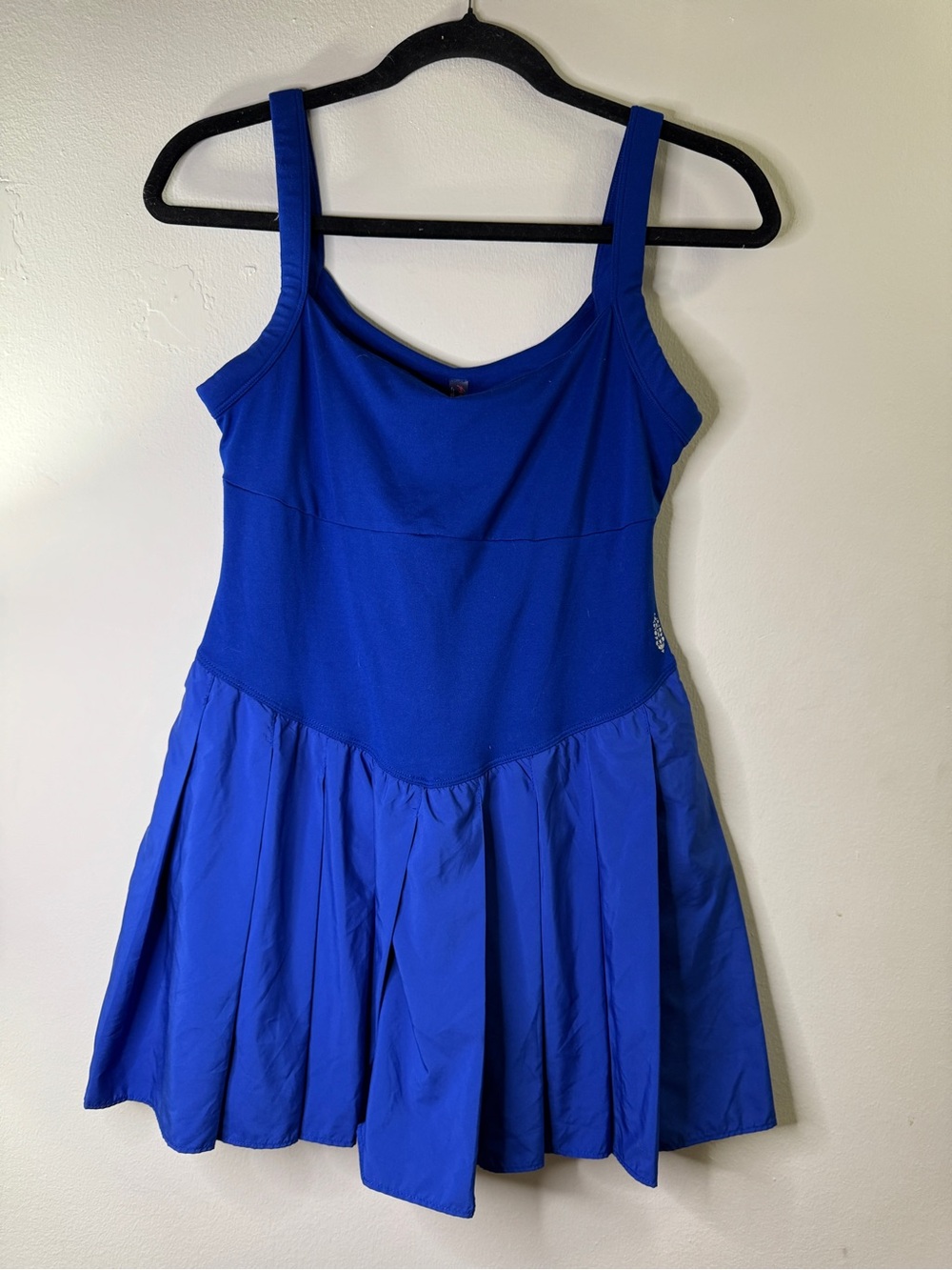 Free People Movement Hot Shot Mini Dress Royal Blue Pleated Skort Medium